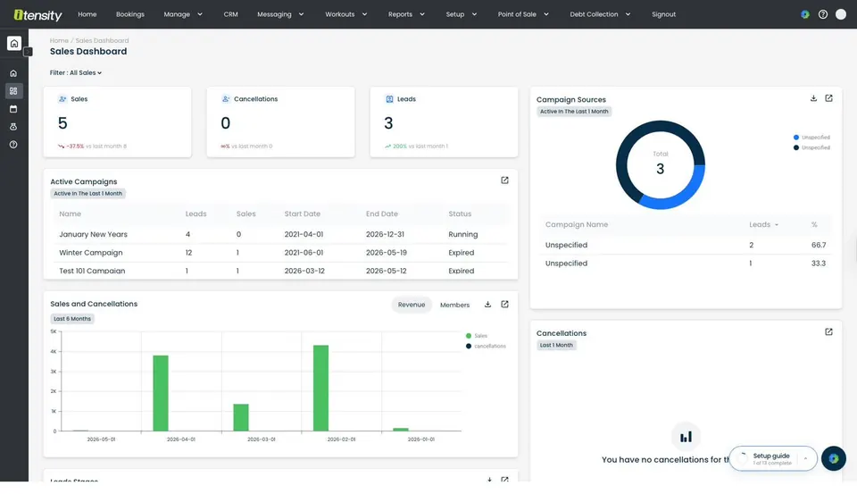 Enterprise & Gym Chains platform view